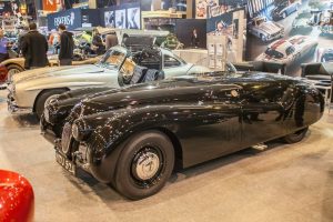 Jaguar XK120 record car - JD Classics stand