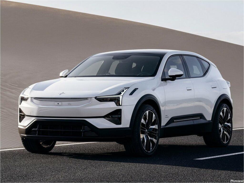 Détail phare LED marteau de Thor et aileron avant Polestar 3