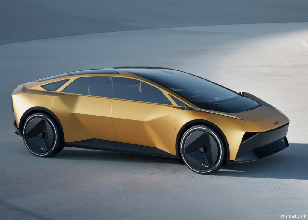 Silhouette aérodynamique du concept-car électrique Kia Vision