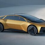 Silhouette aérodynamique du concept-car électrique Kia Vision